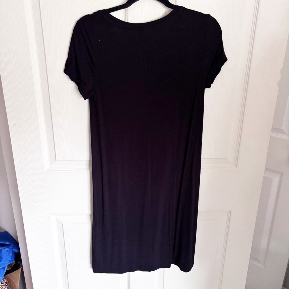 C&C California Black Short Sleeve T-Shirt Dress Size Small - Picture 2 of 4